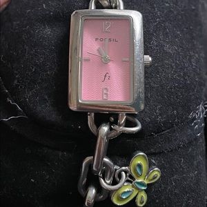 Fossil Watch with Butterfly charms